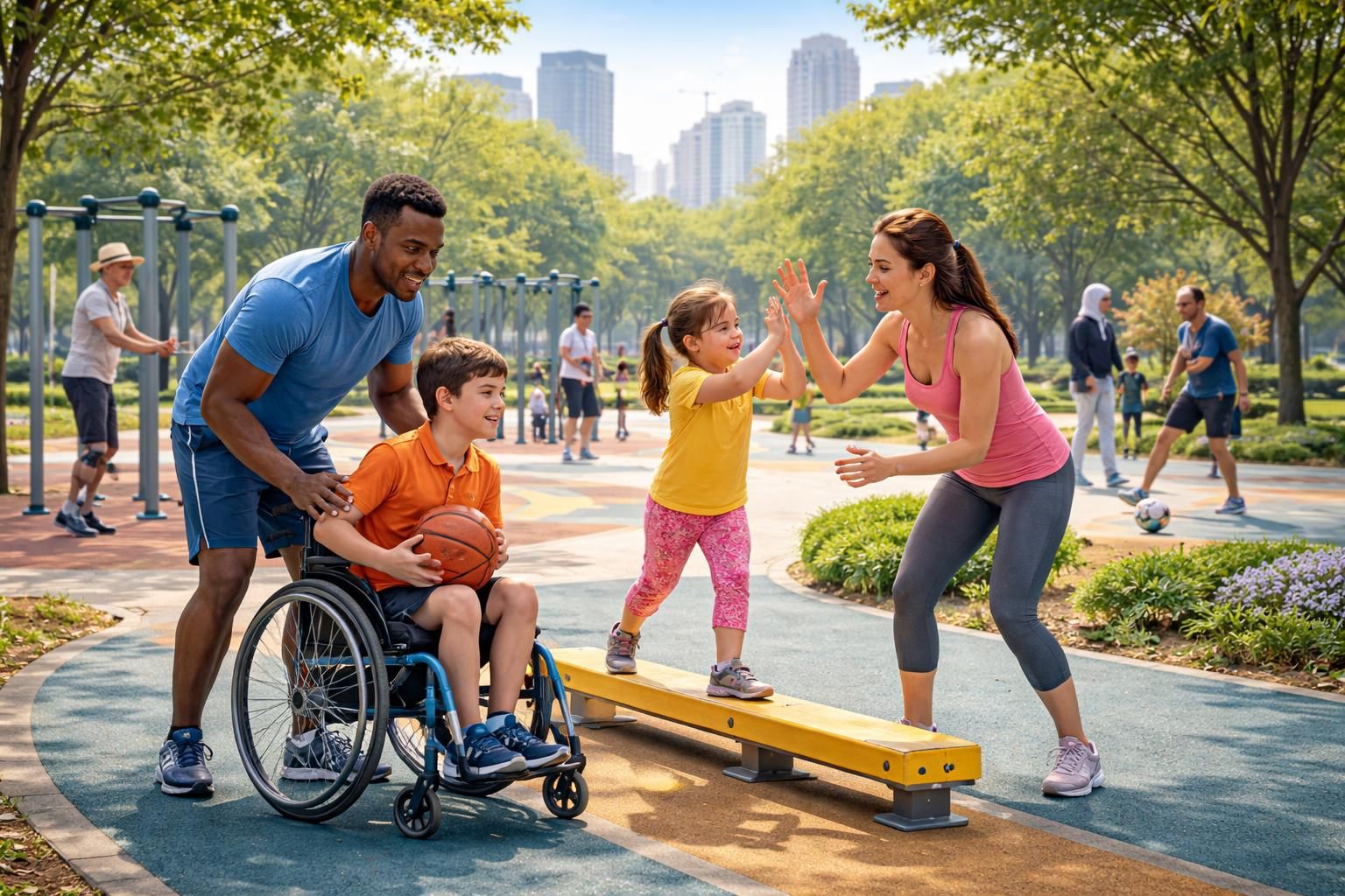 promouvez le sport en famille grâce à des activités inclusives adaptées à tous les âges et capacités dans votre ville, pour renforcer les liens et favoriser le bien-être.